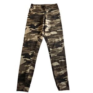 EXPRESS Camo Leggings Pants Womens Size S Brown Camoflauge Army Activewear